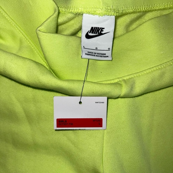 NWT Nike Girls Neon Green Joggers - Picture 5 of 8